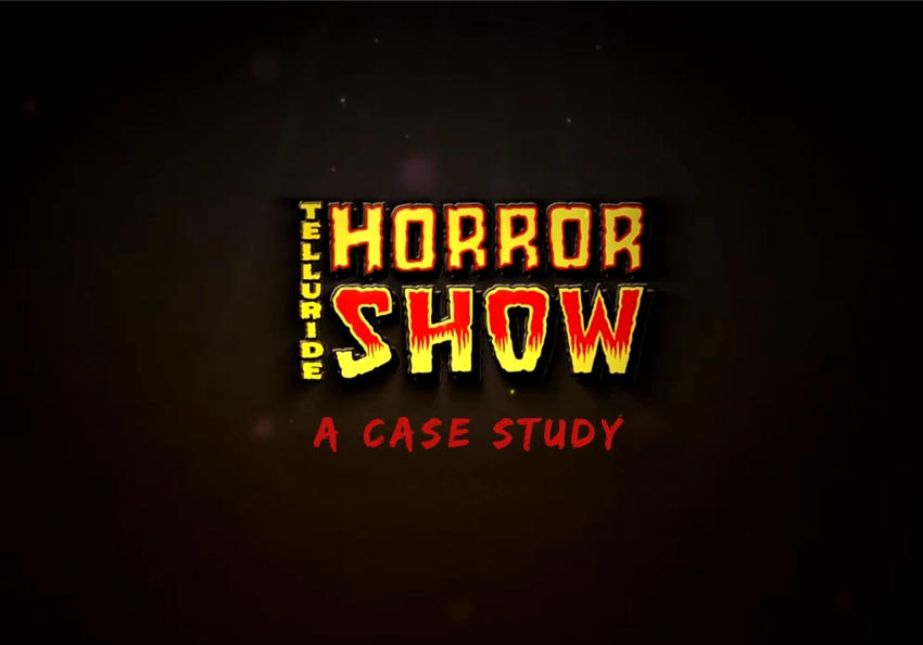 A scene from the Telluride Horror Show festival trailer case study.